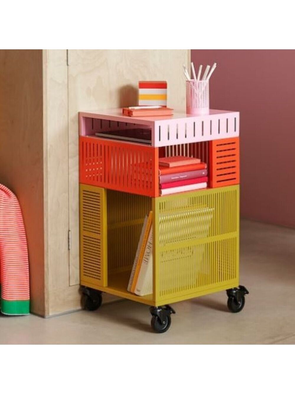 Ikea TESAMMANS Storage Unit on Casters Steel, Multicolor, 16 1/2" x 28 3…